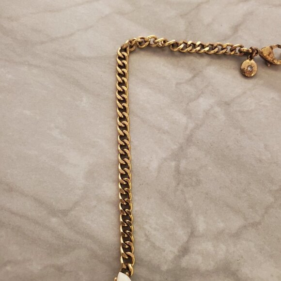 💖 J.Crew Cream Ivory Rhinestones Crystals Pave Cluster Statement Necklace 💖 - Picture 2 of 14